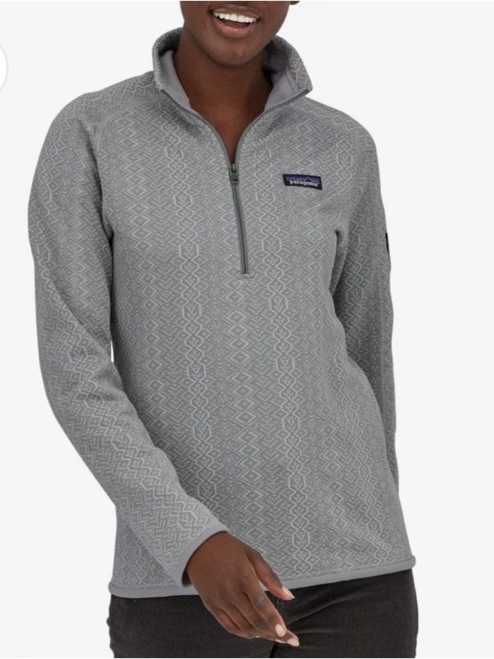 Patagonia Women's Better Sweater | Jacquard Quarter-Zip Pullover | Size L